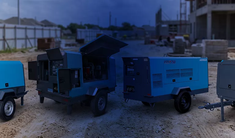 Compresores de aire portátiles a diésel airman para construcción e industria