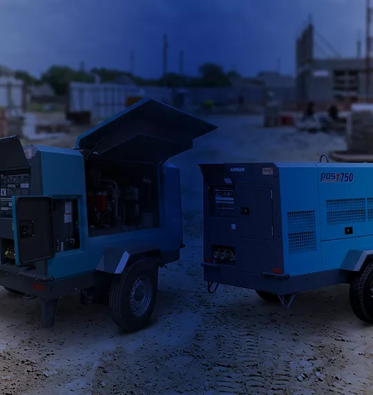 Compresores de aire portátiles a diésel airman para construcción e industria