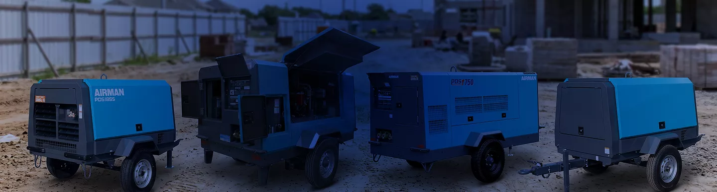 Compresores de aire portátiles a diésel airman para construcción e industria
