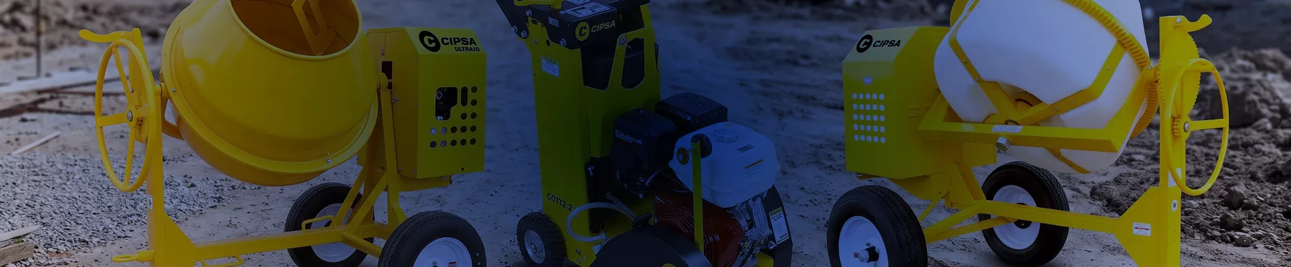 Revolvedoras de concreto portátiles Cipsa con motor a gasolina para obra