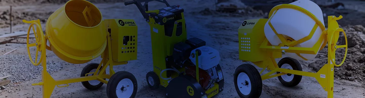 Revolvedoras de concreto portátiles Cipsa con motor a gasolina para obra