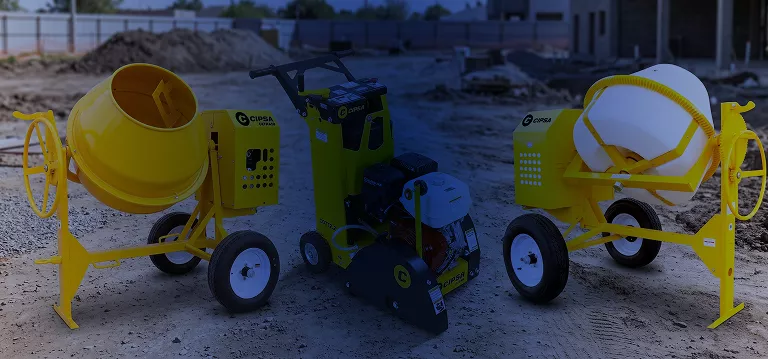 Revolvedoras de concreto portátiles Cipsa con motor a gasolina para obra