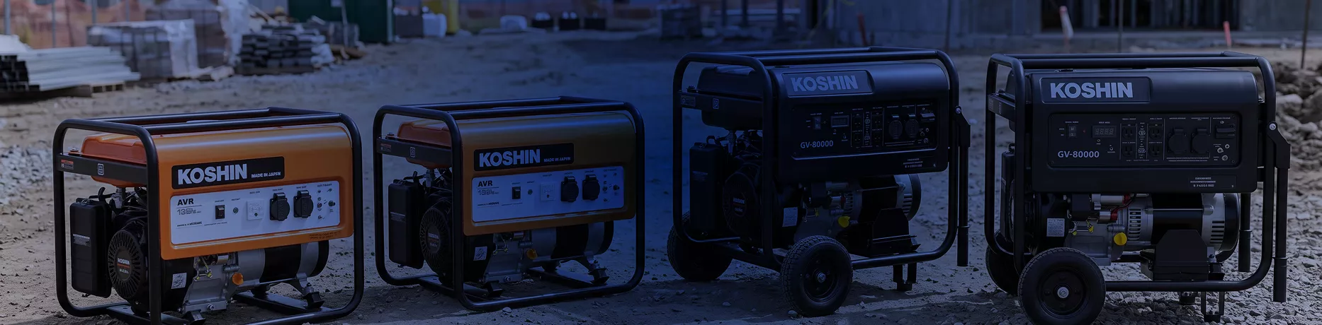 Generadores eléctricos y plantas de luz portátiles Koshin para construcción