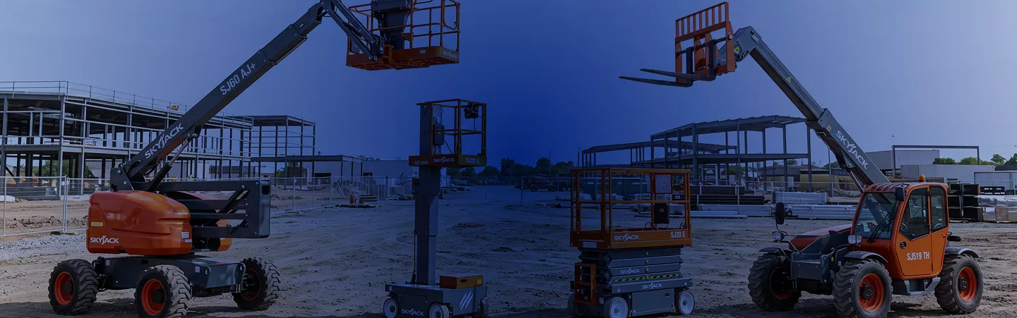 Plataformas articuladas, de tijera y elevación personal Skyjack en proyecto de construcción