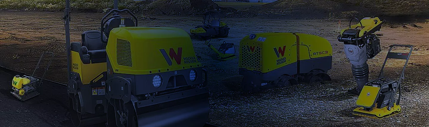 Rodillos compactadores, bailarinas y placas vibratorias Wacker Neuson para compactación de suelos